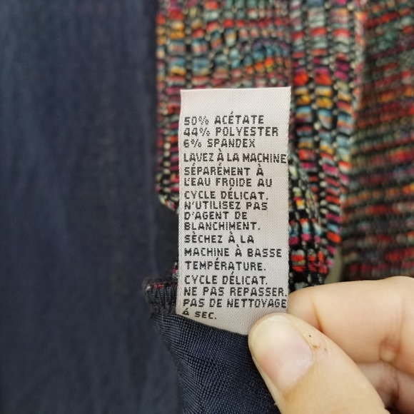 Tanjay open front long sleeve cardigan red/purple L - Picture 7 of 9